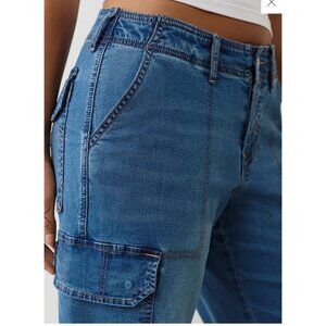 True Religion denim cargo straight jean, Size 36, NWT